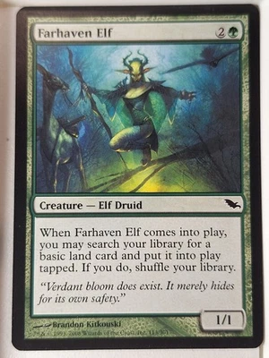 Farhaven Elf - Shadowmoor - Magic the Gathering MTG Nice! - Image 1 of 3