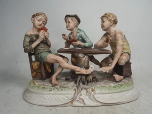 Vintage Capodimonte? 'The Cheats' Card Players Porcelain Figure - Picture 1 of 16