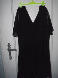 Kleid schwarz,elegant,50/52 Tüll mit kleinen Punkten - Bild 1 von 4