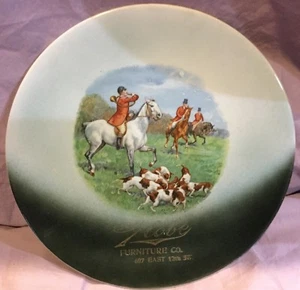 Fox Hunt Hunting Commercial Plate for Globe Furniture - Picture 1 of 4