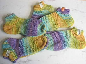 Calcetines cortos / sneackers hechos a mano - tejidos a mano; 4 hilos - talla 36/37 - Imagen 1 de 6