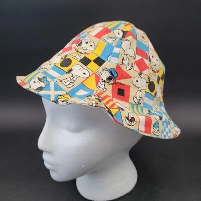 Sombrero Bucket Vintage 1965 Butterfly Original Peanuts Snoopy Talla Juvenil Mediana 7-14 Foto 1 de 4