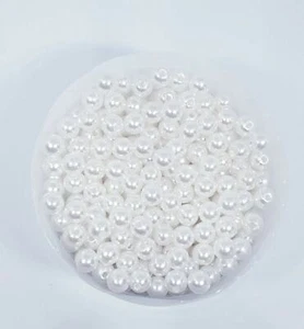 Imitation Pearl Beads Colourful 100 psc For Jewellery Making Crafts Bracelet 6mm - Picture 1 of 6