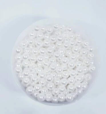 Imitation Pearl Beads Colourful 100 psc For Jewellery Making Crafts Bracelet 6mm - Image 1 of 3