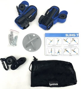 Lyvanas Schlingentrainer 6teilig blau / Fitnessbänder / Widerstandsbänder - #J5 - Bild 1 von 3