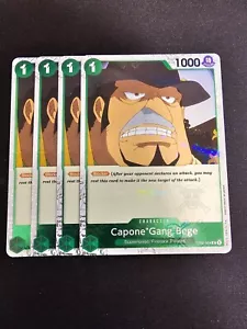 4x ST02-004 Capone Gang Bege Jolly Roger Holo Playset One Piece TCG PRB-01 - Picture 1 of 1