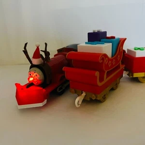 Thomas & Friends Trackmaster Christmas Train James + Santa Sleigh ** CUSTOM - Picture 1 of 21