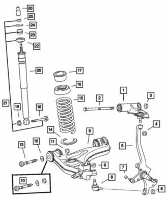 Brazo de control superior izquierdo genuino Mopar 2004-2008 Chrysler Crossfire 5101056AA Foto 1 de 4