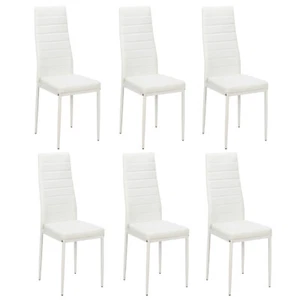 Dining Chairs Set of 6 PU Leather Kitchen Chair for Dining Room, Living Room - Picture 1 of 9