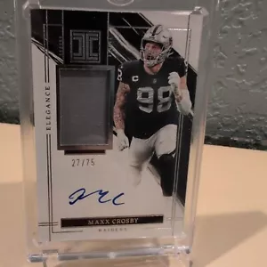 2022 Panini Impeccable Elegance Patch Auto Maxx Crosby Raiders /75 - Bild 1 von 4