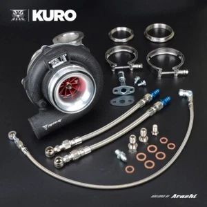 KURO 4" GT3076R HKS GT3037 Dual Ball Bearing Turbo 0.83 A/R V-band 525 HP - Picture 1 of 5