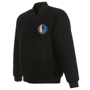 NBA Dallas Mavericks JH Design Wool Reversible Jacket  With 2 Front Patches Logo - Picture 1 of 5