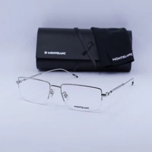 Montblanc MB0113O 001 Plata 56mm Anteojos Nuevos Auténticos - Imagen 1 de 6