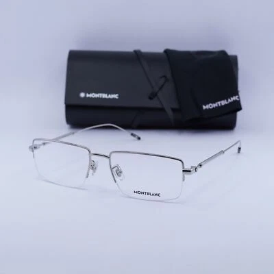 Montblanc MB0113O 001 Plata 56mm Anteojos Nuevos Auténticos Foto 1 de 4