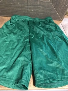 Men's Arro Wear Sportswear Mesh Athletic Nylon Shorts L Green Drawstring - Picture 1 of 4