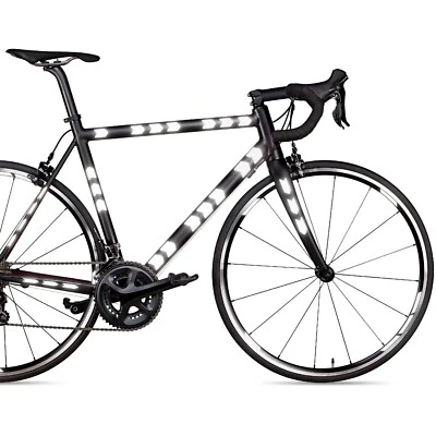 BLACKSHELL Reflektoren Aufkleber Set 34-teilig- Fahrrad, Helm, Kinderwagen, etc. in schwarz