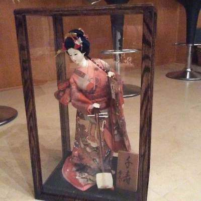 "HANDMADE" solid oak 10x10x20 inch doll case display walnut stain