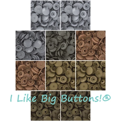 250 Sets KAM Snaps: METALLIC Pack Size 20 T5 Plastic Snap Buttons No Sew Sewing - Image 1 of 4