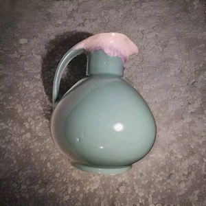 MCM Tropfgeschirr grün weiß Krug mit Griff 6" sauber modern moderner Stil  - Bild 1 von 16