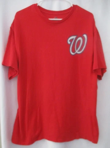 WASHINGTON NATIONALS MAX SCHERZER #31 RED COTTON MAJESTIC T-SHIRT - SIZE XL Cover