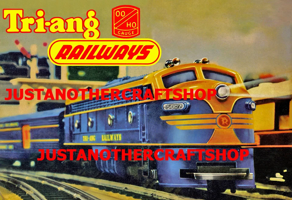 Tri-Ang Ferrocarriles 1959 Catálogo Cubierta A3 Tamaño Cartel Anuncio Tienda - Imagen 1 de 1
