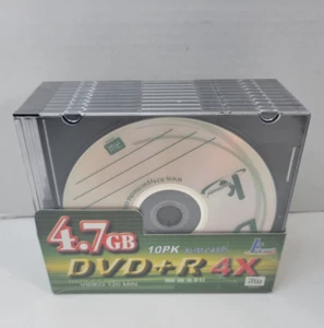 KHYPERMEDIA DVD+R 4X Recordable DVD Disc 10 Pack Slim Case 120 Min-Data 4.7 GB - Picture 1 of 3