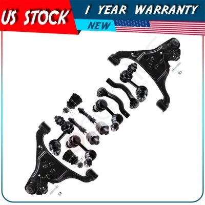 12pc Suspension Kit Control Arm Tie Rod Ball Joint For 2005-13 Nissan Frontier - Image 1 of 4