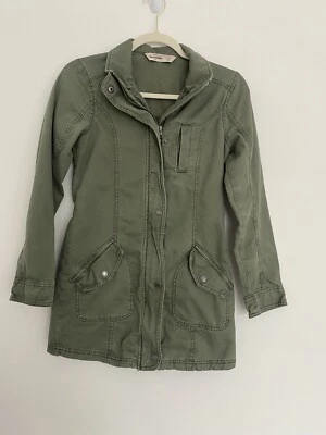 Abercrombie Kids Army Green Utility Jacket L 14 Twilight Bella Y2K 90s Zip Up - Image 1 of 4