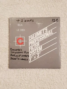 New Old Stock Calumet Profesional Filter System 80A Blue, 75 x 75mm 3x3" - Picture 1 of 2