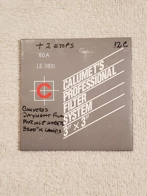 New Old Stock Calumet Profesional Filter System 80A Blue, 75 x 75mm 3x3" - Image 1 of 2