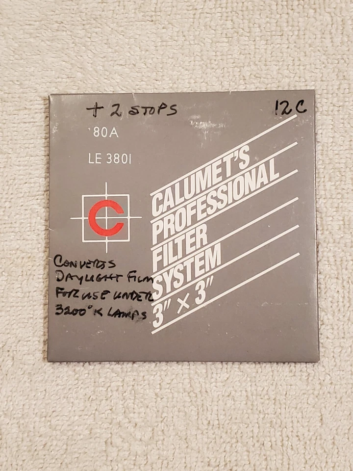 New Old Stock Calumet Profesional Filter System 80A Blue, 75 x 75mm 3x3" - Image 1 of 2
