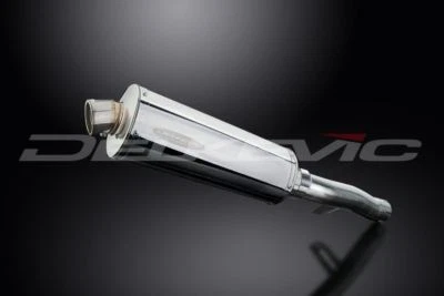 Silenciador oval Delkevic 14” aço inoxidável deslizante - Honda CB1100A 2013-2014 - Imagem 1 de 3