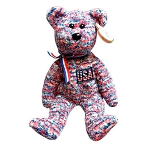 2000 July 4th Ty USA Beanie Babies Collection USA Teddy Bear - Picture 1 of 9