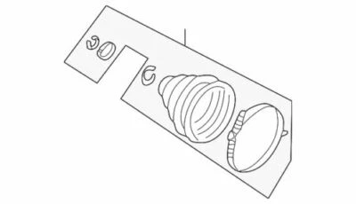 Genuine Volkswagen 1997-2003 Passat EuroVan CV Joint Boot Kit 3B0-498-203-A - Image 1 of 2