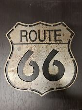 route 66 metal art sign 8x8 Steampunk Yard Art