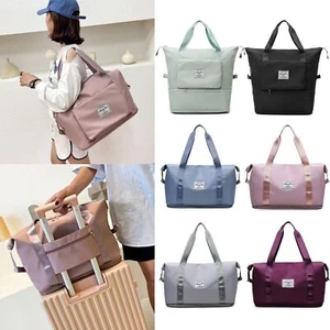 Large Capacity Foldable Women Men Travel Bag Folding Waterproof Duffle Gym Bag - Picture 1 of 20