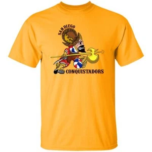 San Diego Conquistadors T-shirt Classic ABA Basketball - Picture 1 of 6
