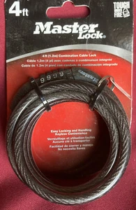 4ft. Master Lock Cable Lock: for Bikes, Gates, Lawnmowers, Ladders- #8143D - Picture 1 of 2