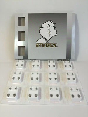 Perno perforador de oreja esterilizado Studex bola de 4 mm * regular * 12 pares (R200W) Foto 1 de 2