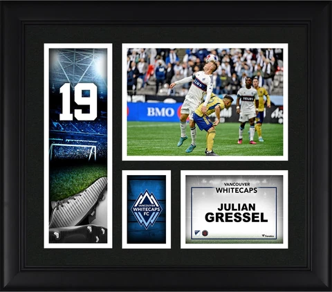 Julian Gressel Vancouver Whitecaps FC Framed 15" x 17" Player Core Collage Cover