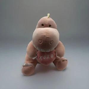 Miniso Life Pink Dinosaur Dragon Squishy Plush 9” Dinosaur Stuffed Hearts XOXO - Picture 1 of 3