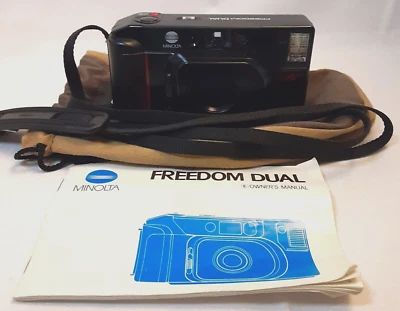 Minolta Freedom DUAL 35mm Point & Shoot Camera with Strap, Case and Manual - Image 1 of 4