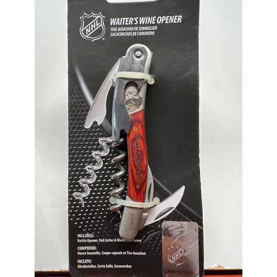 THE SPORTS VAULT CORP. Chicago Blackhawks Wine Bottle Opener Waiter Style TSV Home NHL Official Merch