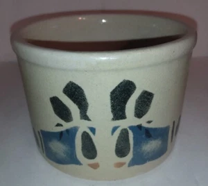 Vintage Robinson Ransbottom Crock 3.25" tall 4.25" dia Jar Amish Kids Heart USA - Picture 1 of 9