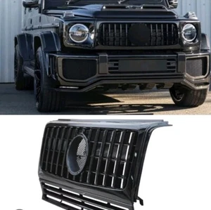MERCEDES G CLASS W463 PANAMERICAN GTR STYLE GLOSS BLACK FRONT BONNET GRILL - Bild 1 von 10