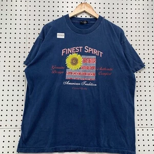 Vintage Sunflower Finest Spirit Shirt Mens XL Blue Single Stitch Made USA - Picture 1 of 13