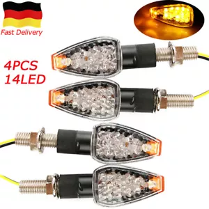 12V LED Blinker Miniblinker Universal Motorrad Roller 4 Stück mit E-Prüfzeichen - Picture 1 of 9