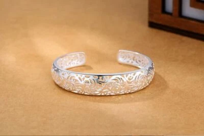 Armspange Damen Unisex Sterling Silber 925 Armband Armreif Flexibel Dehnbar - Bild 1 von 4