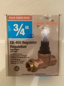 Cash ACME Größe 3/4" EB-45U Single Union Regulator BLEIFREI - Bild 1 von 2