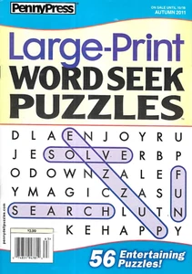 Penny Press Magazine Word Seek 56 Puzzles Large Print Answers Included 2011 - Picture 1 of 12